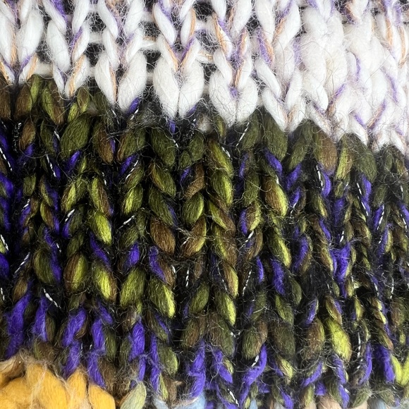 Hot & Delicious Boho Multi color Knit Cardigan Swearer Jacket Size XS - Picture 10 of 12